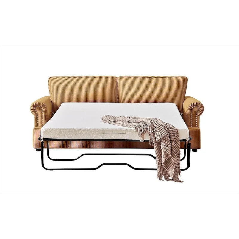 Canapé-lit US Pride Furniture Viviana 76 po à dossier rembourré en polyester