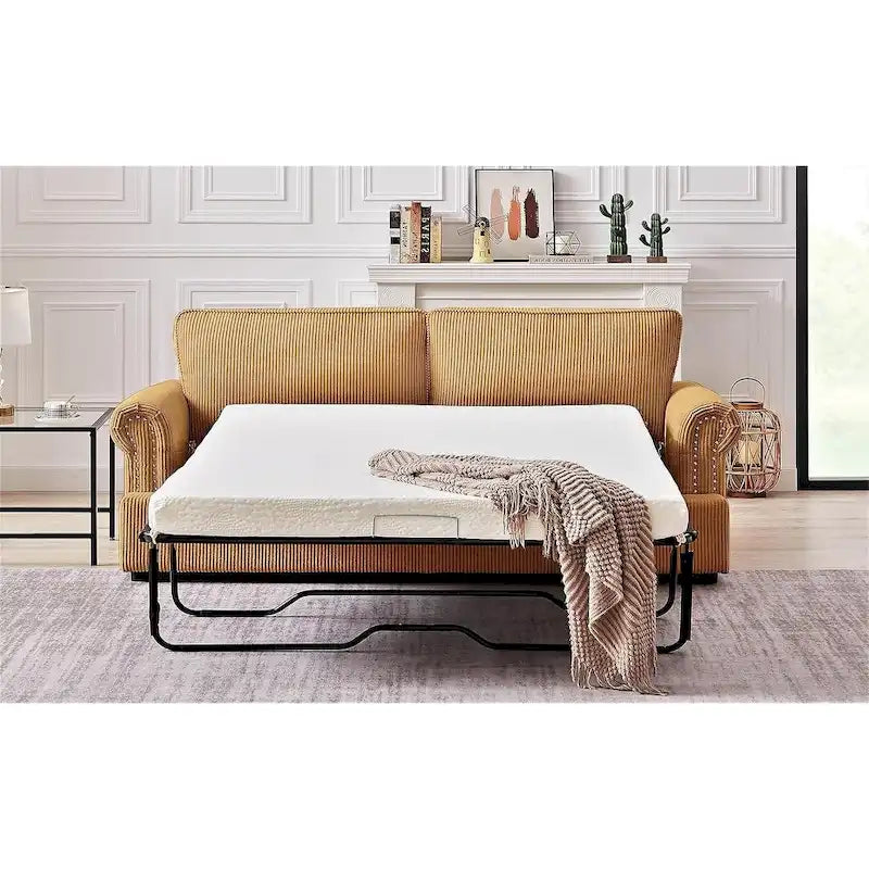 Canapé-lit US Pride Furniture Viviana 76 po à dossier rembourré en polyester