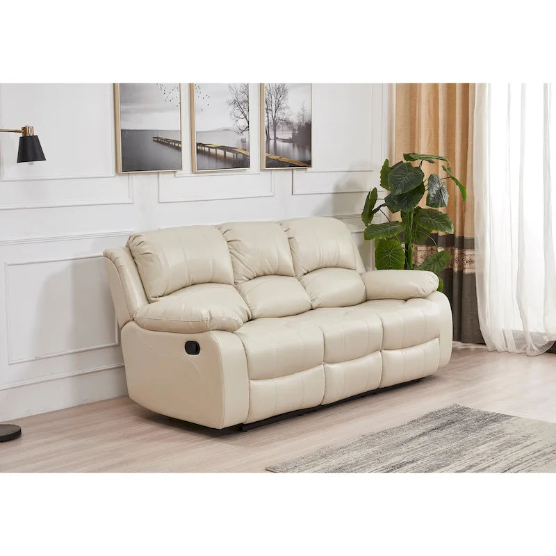 Canapé inclinable manuel 3 places en cuir reconstitué Betsy Furniture 8018