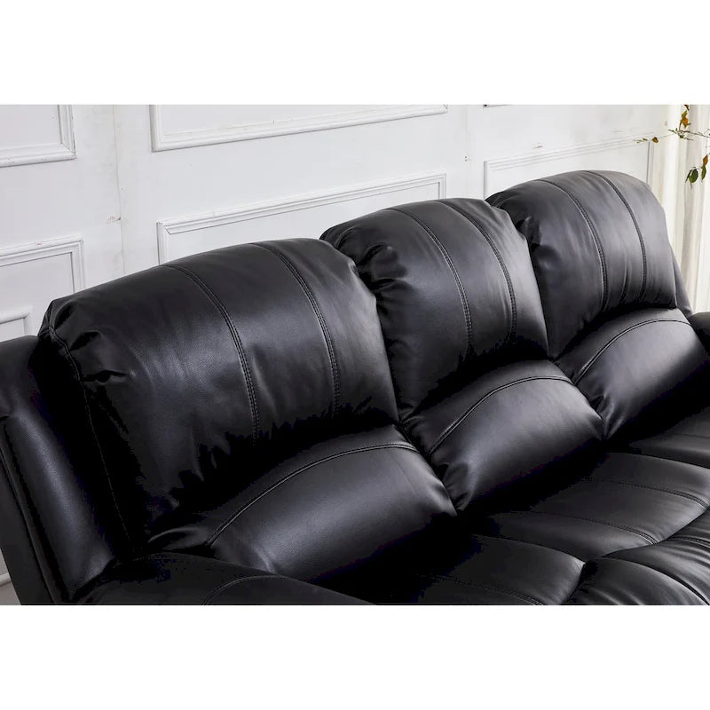 Canapé inclinable manuel 3 places en cuir reconstitué Betsy Furniture 8018