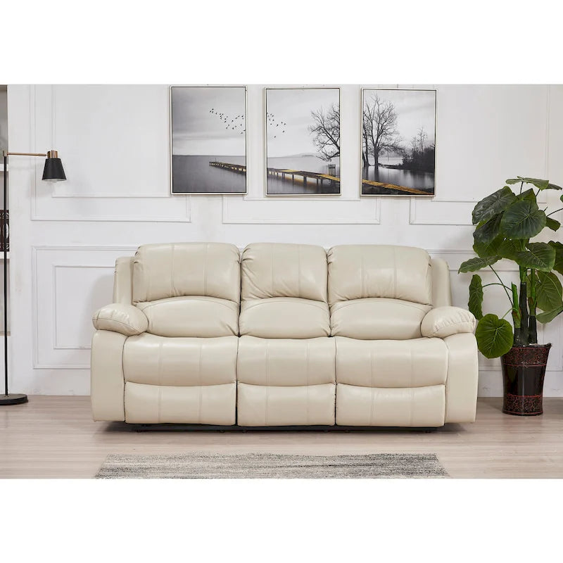 Canapé inclinable manuel 3 places en cuir reconstitué Betsy Furniture 8018