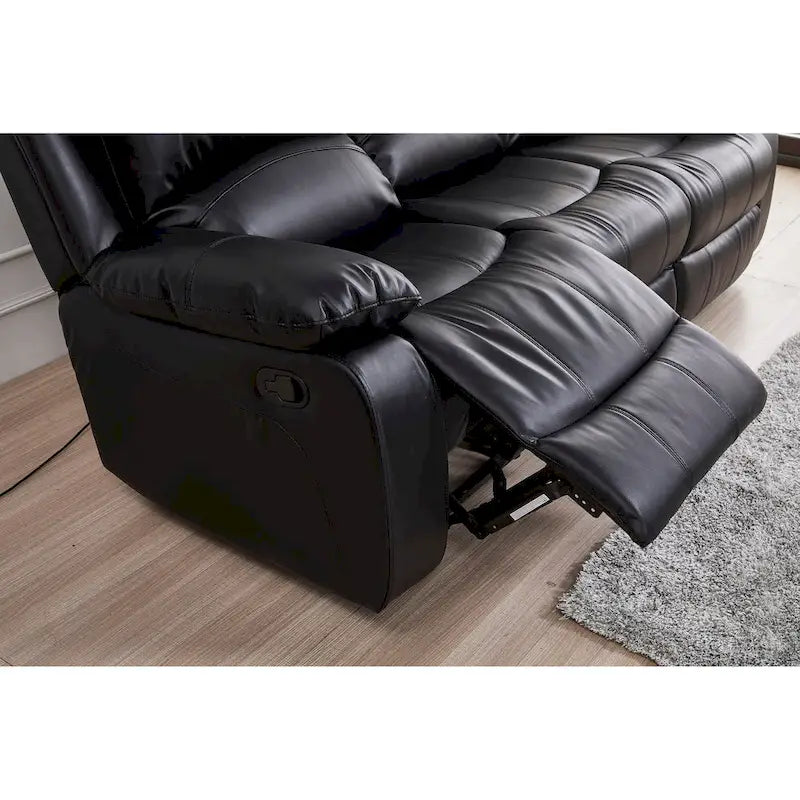 Canapé inclinable manuel 3 places en cuir reconstitué Betsy Furniture 8018