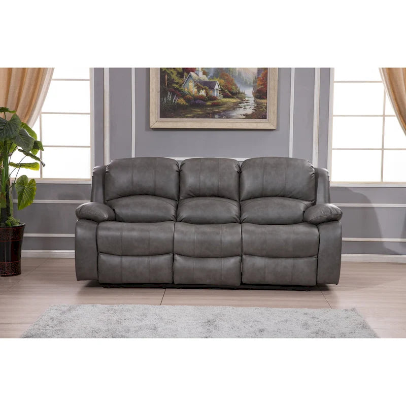 Canapé inclinable manuel 3 places en cuir reconstitué Betsy Furniture 8018