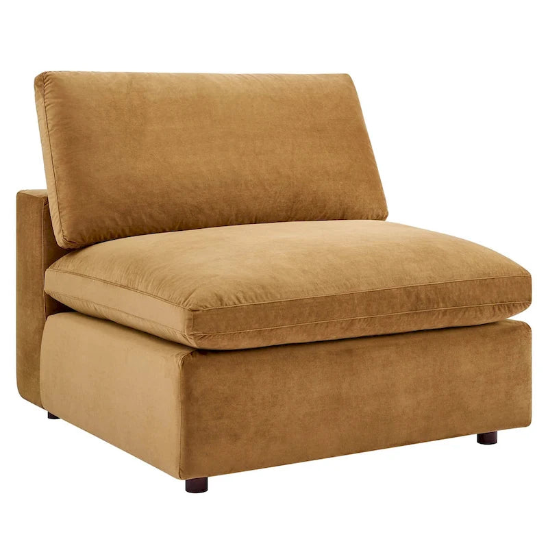 Canapé 4 places surdimensionné en velours performant rembourré de duvet Commix