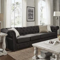 Canapé Chesterfield extra long Knightsbridge gris par iNSPIRE Q Artisan
