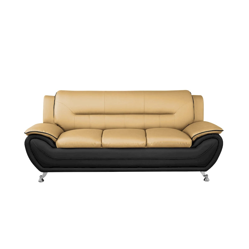 Canapé 3 places à accoudoirs hauts en similicuir Sanuel 79.2