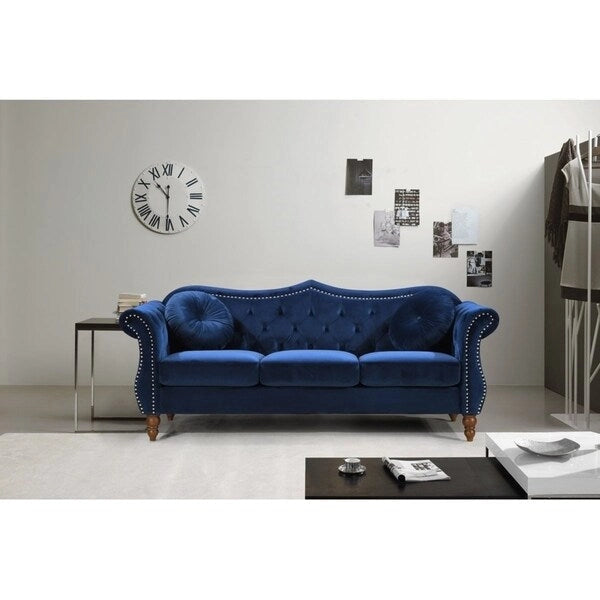 Canapé Anna en velours clouté US Pride Furniture