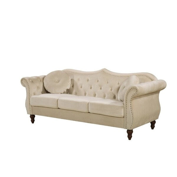 Canapé Anna en velours clouté US Pride Furniture