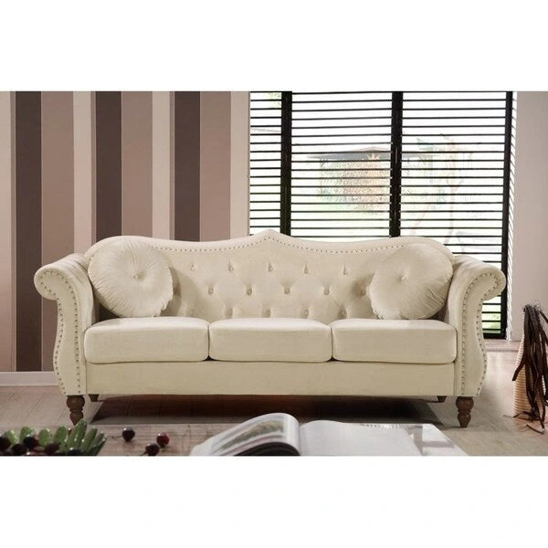 Canapé Anna en velours clouté US Pride Furniture