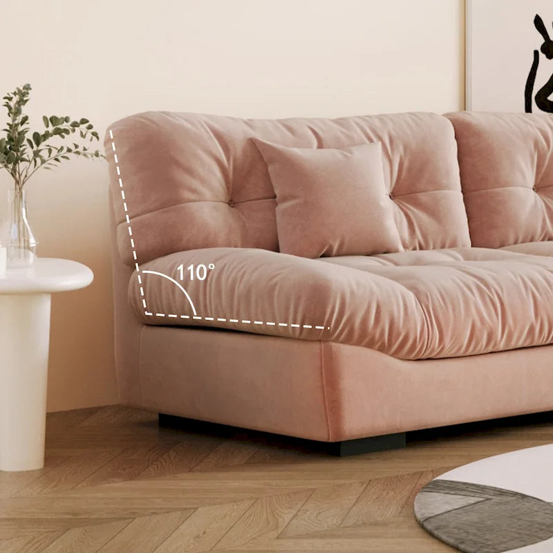 Causeuse nuage minimaliste 105 avec deux oreillers
