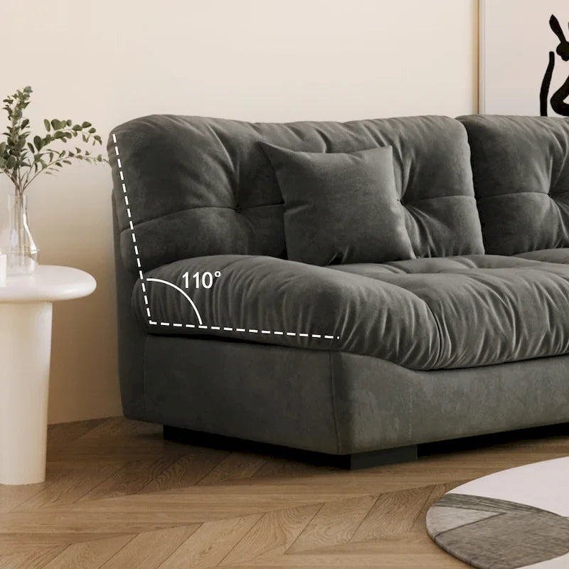 Causeuse nuage minimaliste 105 avec deux oreillers