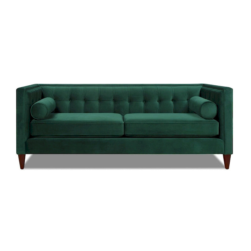 Canapé de style tuxedo Jack 84 Mid-Century Modern avec traversins