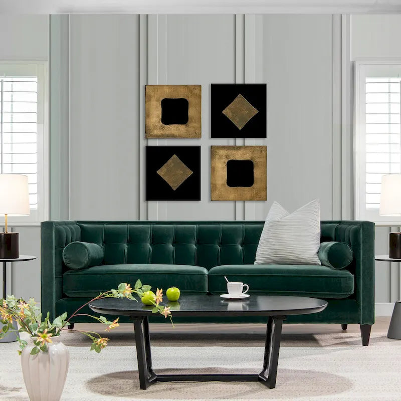 Canapé de style tuxedo Jack 84 Mid-Century Modern avec traversins