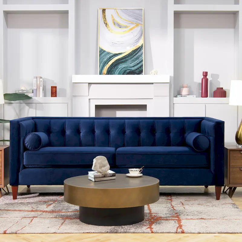 Canapé de style tuxedo Jack 84 Mid-Century Modern avec traversins