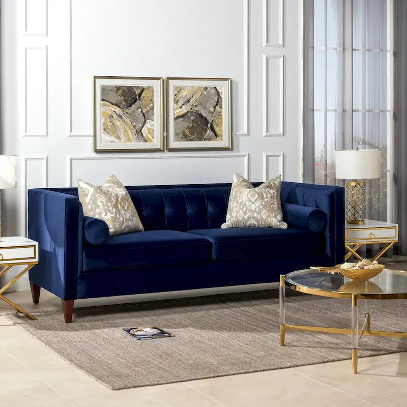 Canapé de style tuxedo Jack 84 Mid-Century Modern avec traversins