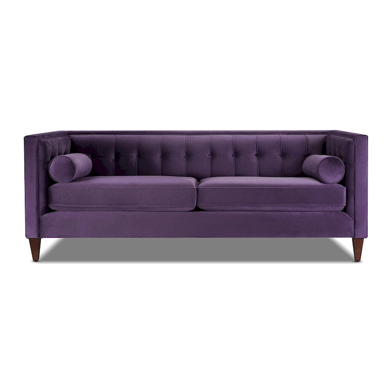 Canapé de style tuxedo Jack 84 Mid-Century Modern avec traversins