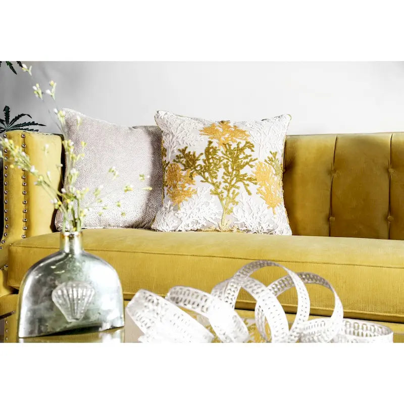 Canapé Nall en tissu rembourré avec dossier capitonné et accoudoirs Tuxedo par Furniture of America