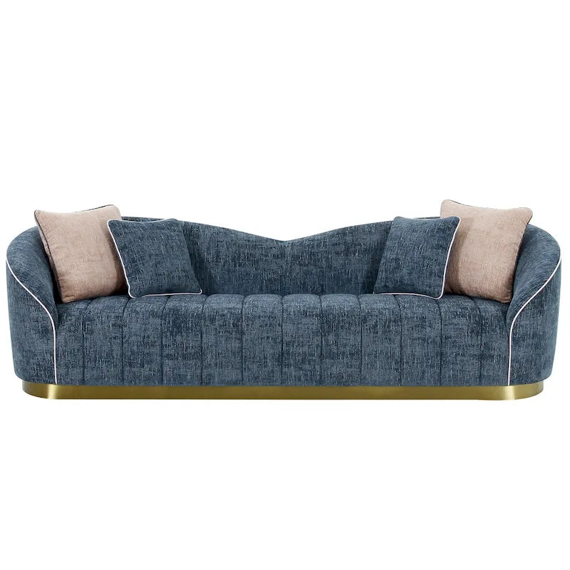 Ensemble de salon moderne avec fauteuil d'appoint et causeuse, canapé 4 places