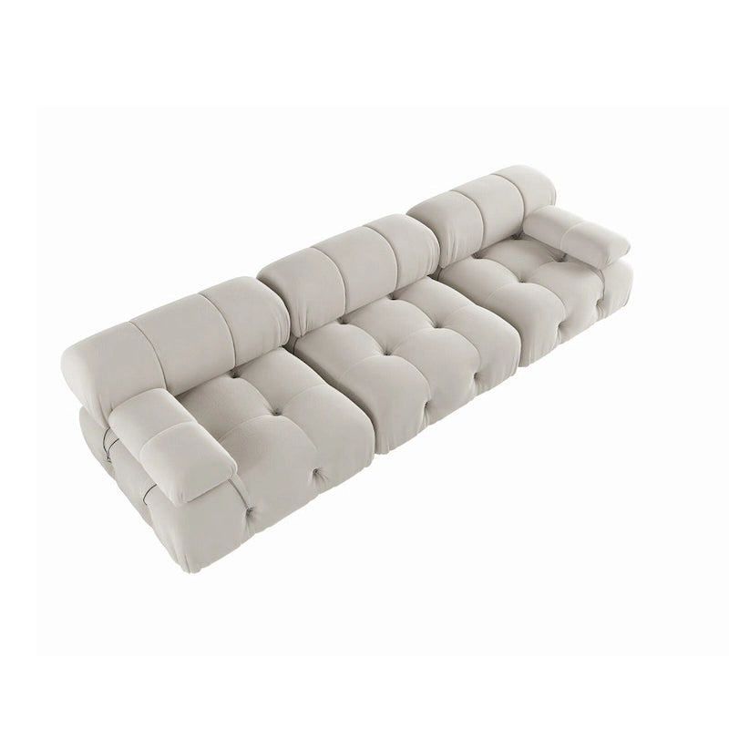 Canapé d'angle modulable convertible, canapé 3 places moderne en velours pour salon, appartement