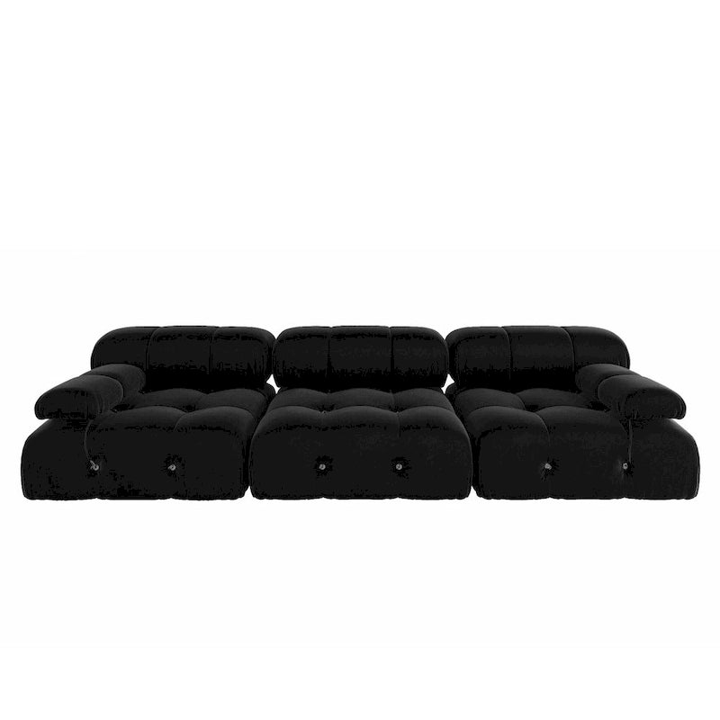 Canapé d'angle modulable convertible, canapé 3 places moderne en velours pour salon, appartement