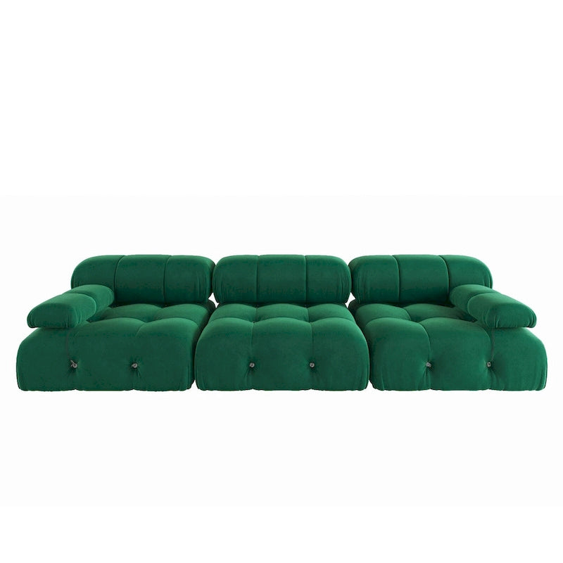 Canapé d'angle modulable convertible, canapé 3 places moderne en velours pour salon, appartement