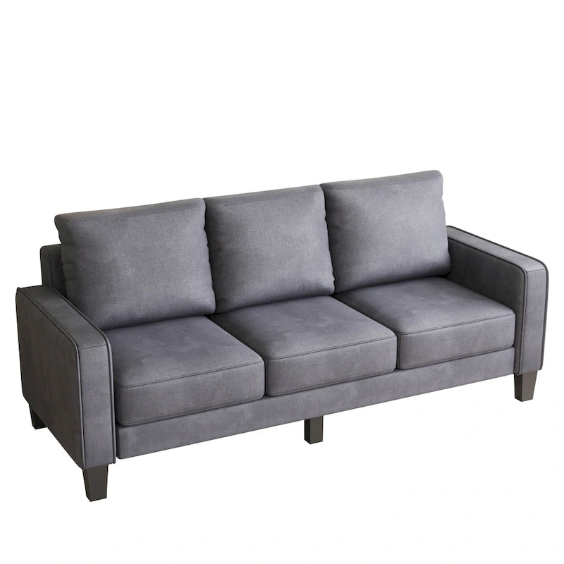 Canapé 3 places en tissu avec rangement sous le coussin