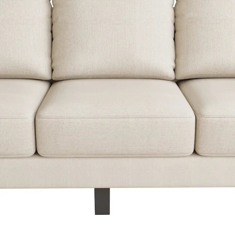 Canapé 3 places en tissu avec rangement sous le coussin