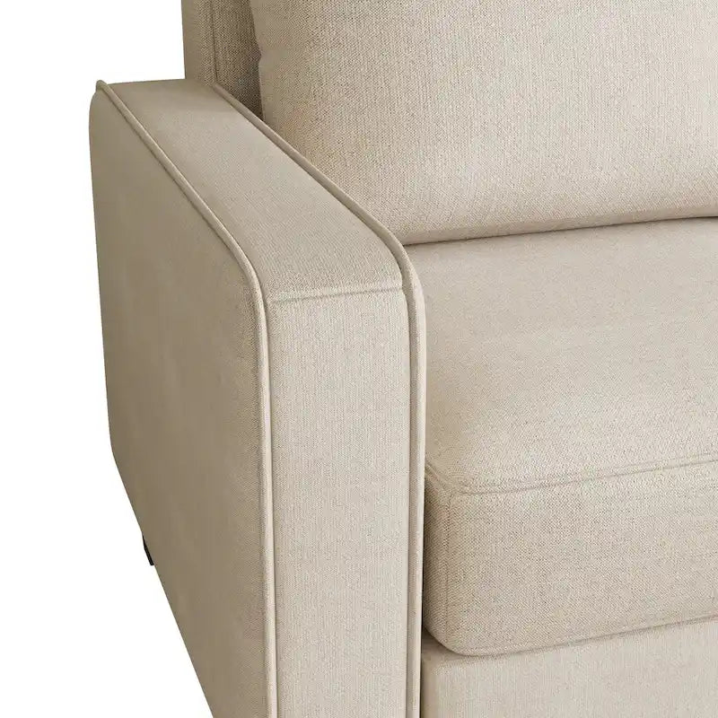 Canapé 3 places en tissu avec rangement sous le coussin