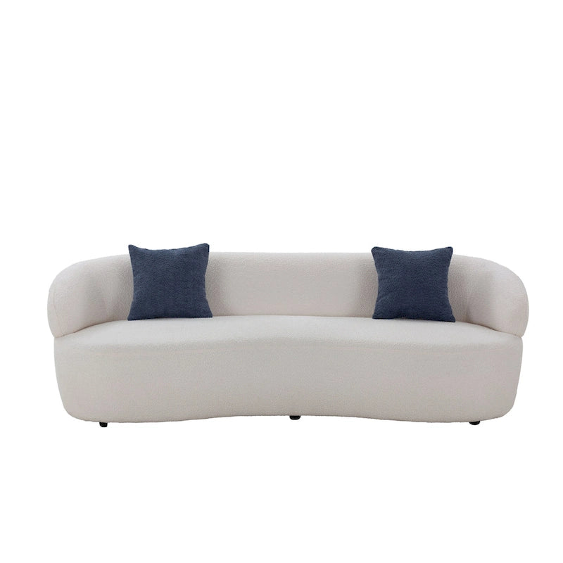 Canapé Courbe Moderne 3 Places 86,61 pouces en Tissu Rembourré