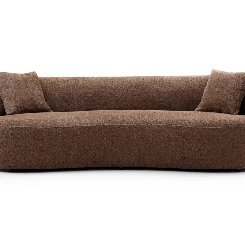 Canapé Courbe Moderne 3 Places 86,61 pouces en Tissu Rembourré