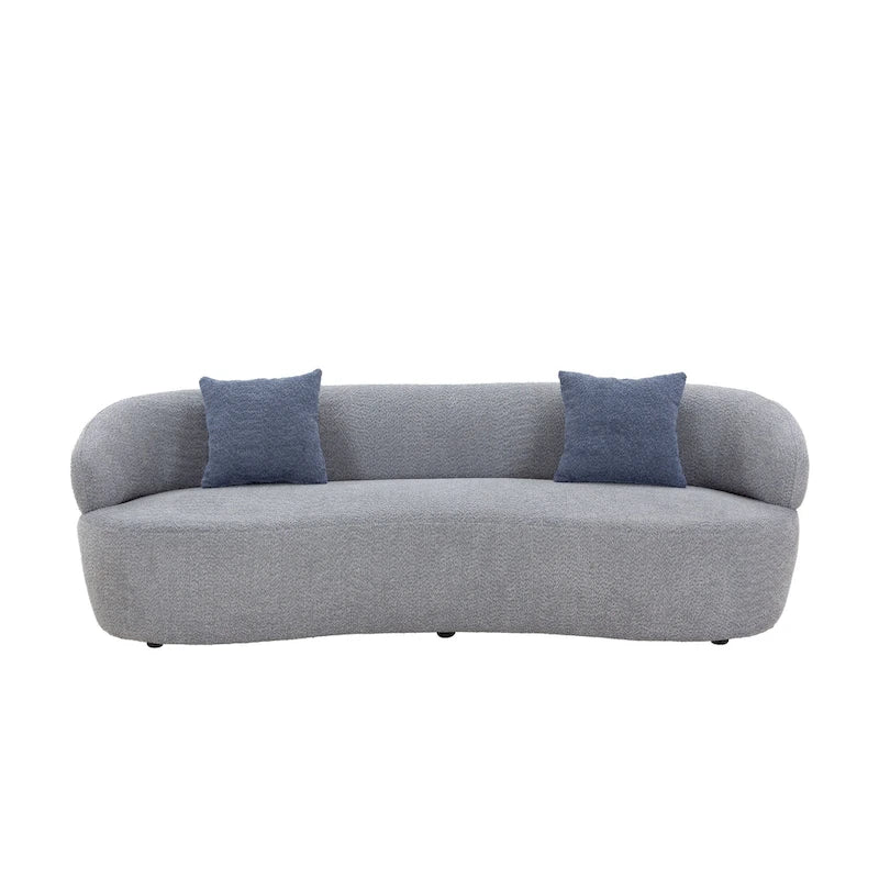 Canapé Courbe Moderne 3 Places 86,61 pouces en Tissu Rembourré