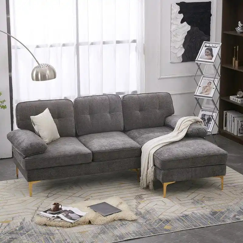 Canapé modulaire d'intérieur trois places simple et élégant