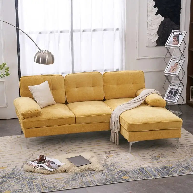 Canapé modulaire d'intérieur trois places simple et élégant