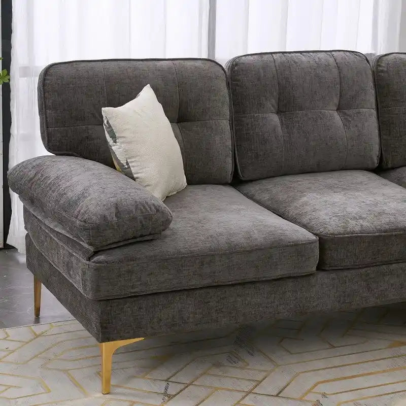 Canapé modulaire d'intérieur trois places simple et élégant