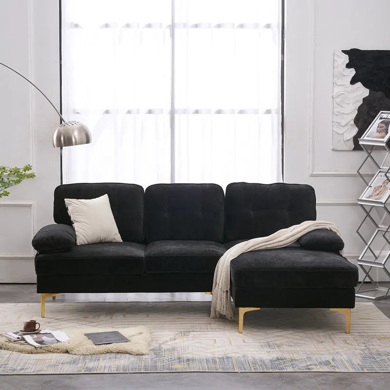 Canapé modulaire d'intérieur trois places simple et élégant