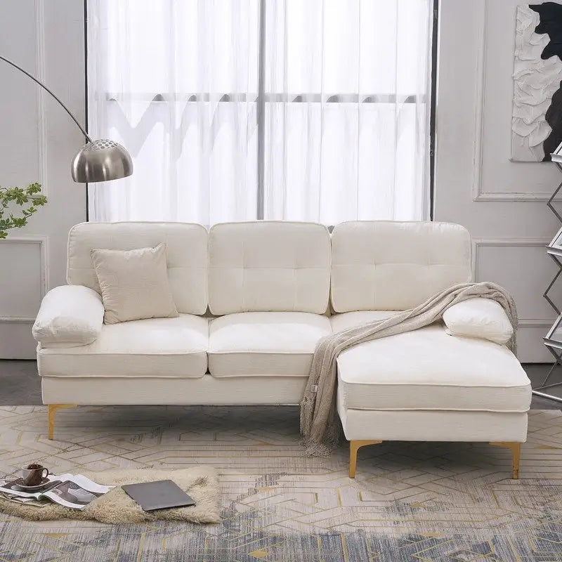 Canapé modulaire d'intérieur trois places simple et élégant