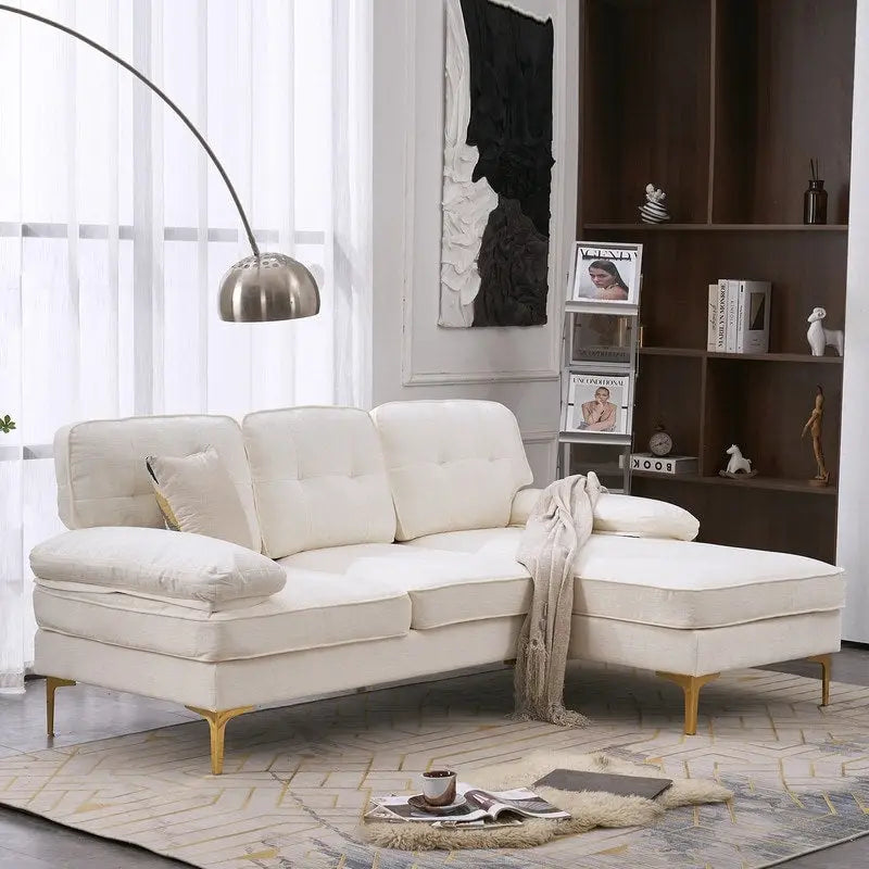 Canapé modulaire d'intérieur trois places simple et élégant