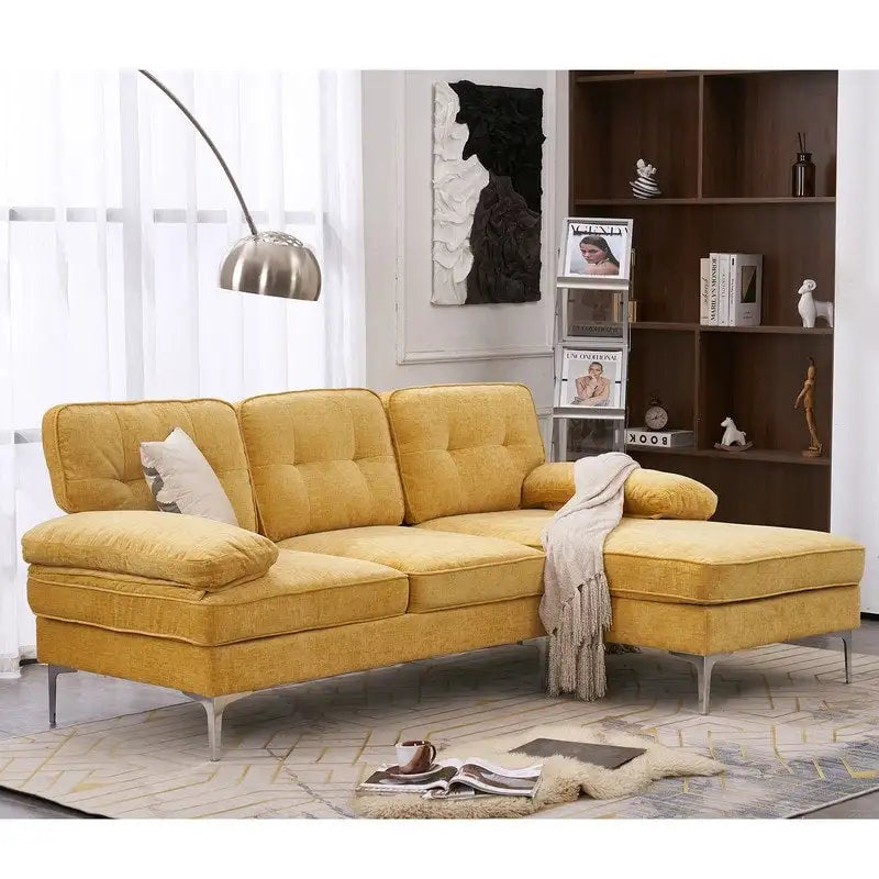 Canapé modulaire d'intérieur trois places simple et élégant
