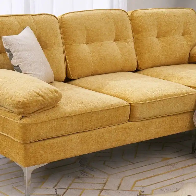 Canapé modulaire d'intérieur trois places simple et élégant