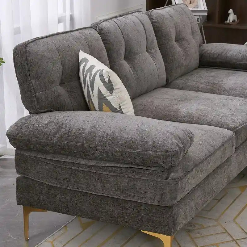 Canapé modulaire d'intérieur trois places simple et élégant