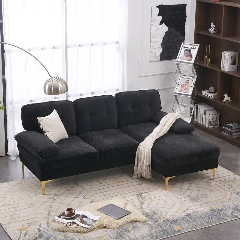 Canapé modulaire d'intérieur trois places simple et élégant