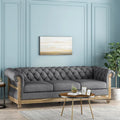 Canapé Saragus Chesterfield avec bordure cloutée par Christopher Knight Home - 85,50 L x 33,25 P x 28,50 H