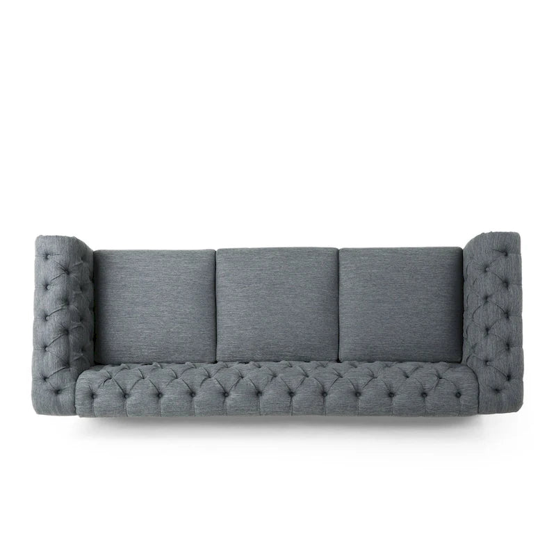 Canapé Saragus Chesterfield avec bordure cloutée par Christopher Knight Home - 85,50 L x 33,25 P x 28,50 H