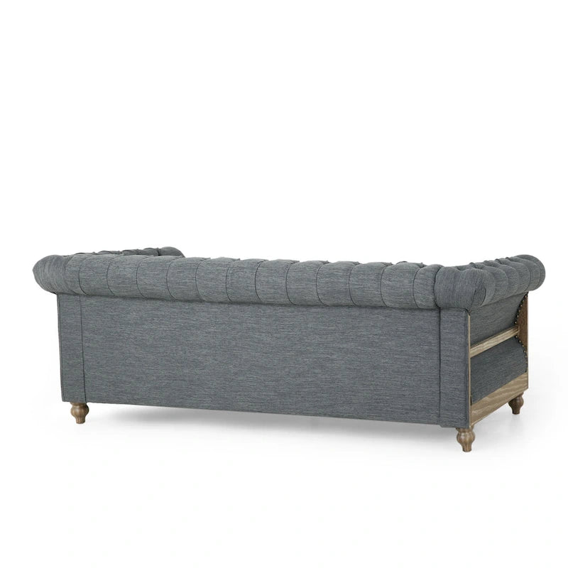 Canapé Saragus Chesterfield avec bordure cloutée par Christopher Knight Home - 85,50 L x 33,25 P x 28,50 H