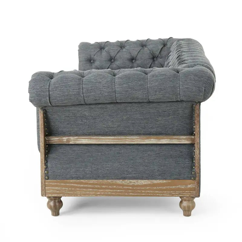 Canapé Saragus Chesterfield avec bordure cloutée par Christopher Knight Home - 85,50 L x 33,25 P x 28,50 H