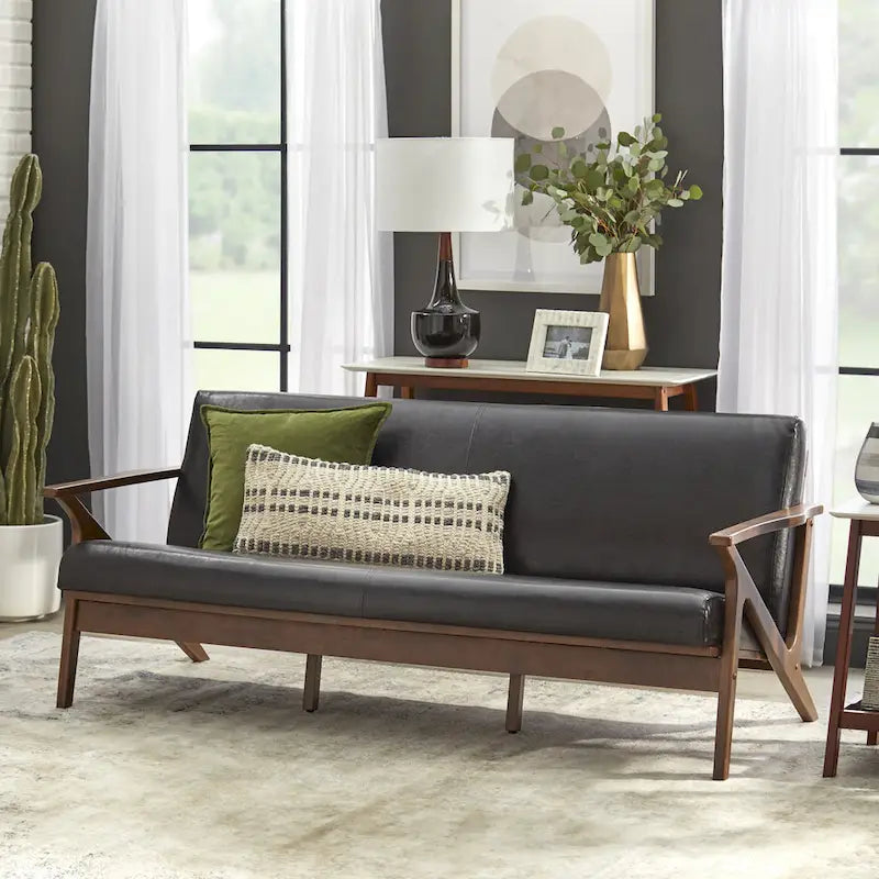 Canapé en bois massif style Mid-Century Simple Living Bianca