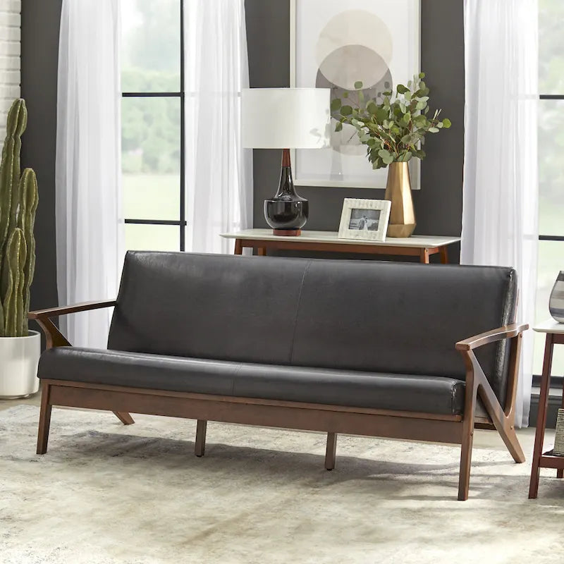 Canapé en bois massif style Mid-Century Simple Living Bianca