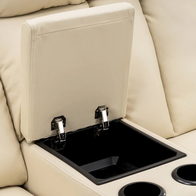 Canapé inclinable électrique MCombo avec fonction chauffage et massage, en similicuir 6095/6075/6077