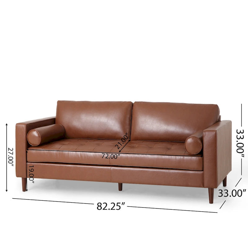 Canapé 3 places capitonné contemporain Malinta de Christopher Knight Home - 82,25 L x 33,00 l x 33,00 H