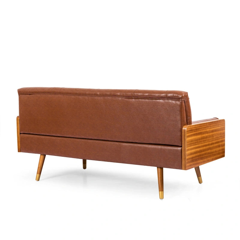 Canapé capitonné Barnard Mid-century avec oreillers décoratifs par Christopher Knight Home